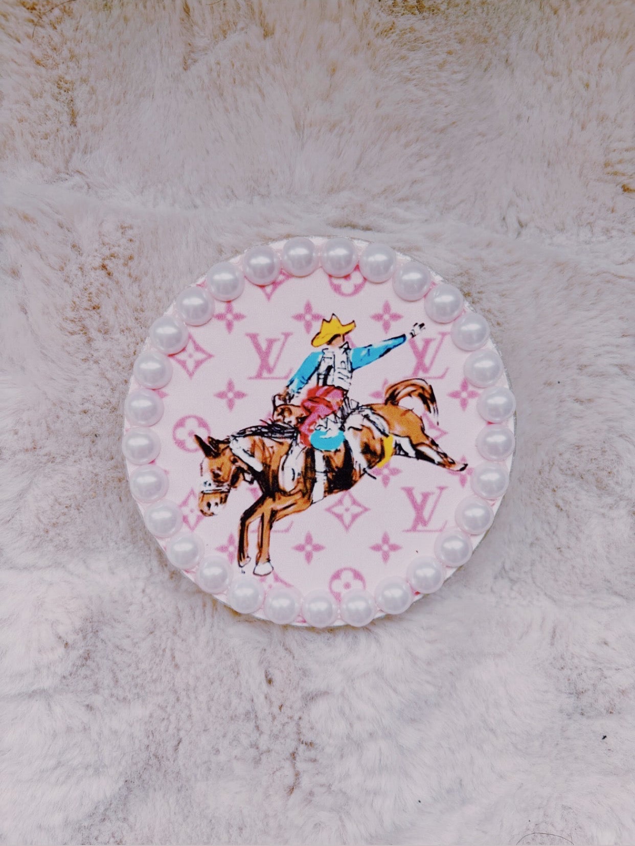 Pink lv bull rider freshie