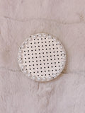 Black and white polka dot freshie